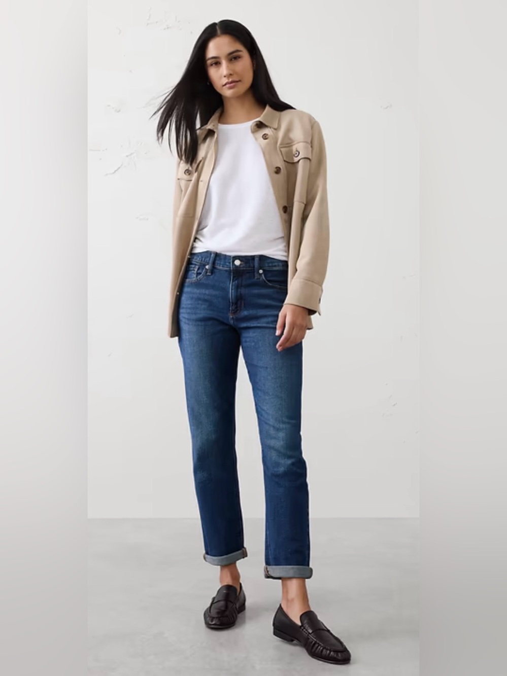 Banana Republic Dark Blue Girlfriend Jeans